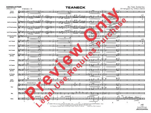 Teaneck - Adderley/Dana - Jazz Ensemble - Gr. 2