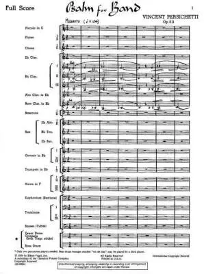 Psalm for Band, Opus 53 - Persichetti - Concert Band - Gr. 4