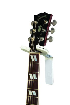 Grip Guitar Wall Hanger - Chrome/White
