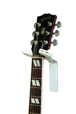Grip Guitar Wall Hanger - Chrome/White