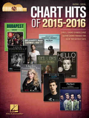 Chart Hits of 2015-2016 - Lyrics/Chords/Guitar- Book