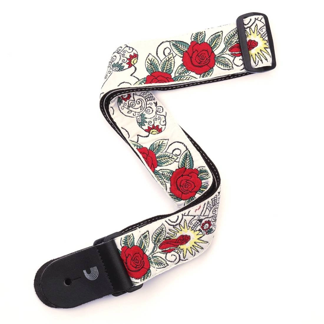 2 Inch Woven Guitar Strap, Dia de los Muertos