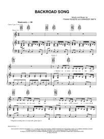 Backroad Song - Rogers/Smith - Piano/Vocal/Guitar - Sheet Music