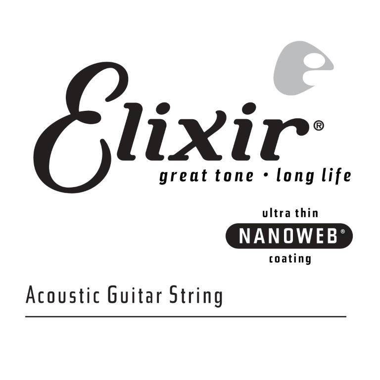 Acoustic 80/20 Bronze Guitar Single String with NANOWEB Coating, .056