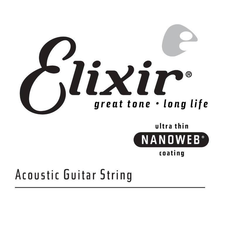 Acoustic Phosphor Bronze Guitar Single String with NANOWEB Coating, .032
