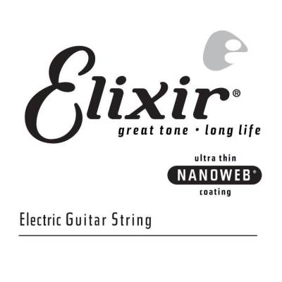 Elixir Strings - Electric Guitar Single String with NANOWEB Coating, .056