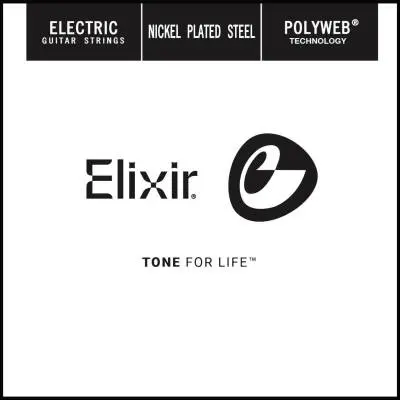 Elixir Strings - Electric Guitar Single String with POLYWEB Coating, .028