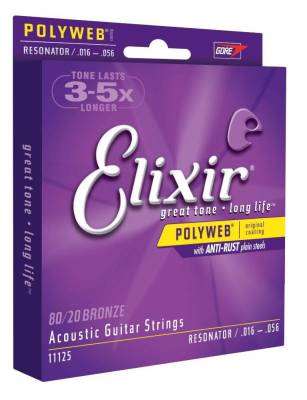 Acoustic 80/20 Bronze Guitar Strings with POLYWEB Coating, Resonator
