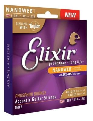 Acoustic Phosphor Bronze Guitar Strings with NANOWEB Coating, HD Light