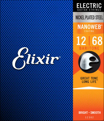 Elixir Strings - Electric Guitar Strings with NANOWEB Coating, Baritone