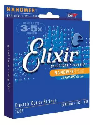 Electric Guitar Strings with NANOWEB Coating, Baritone