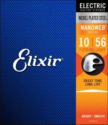 Electric Guitar Strings with NANOWEB Coating, 7-String Light