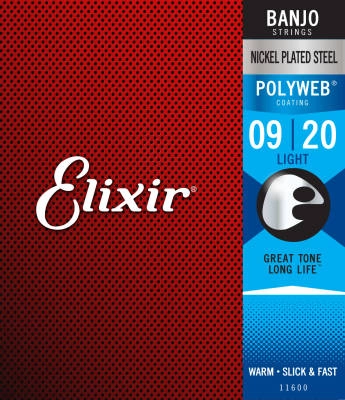 Banjo Strings with POLYWEB Coating, Light