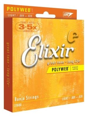 Banjo Strings with POLYWEB Coating, Light