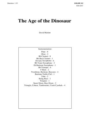 Eighth Note Publications - The Age of the Dinosaur - Marlatt - Orchestre dharmonie - Niveau 0.5