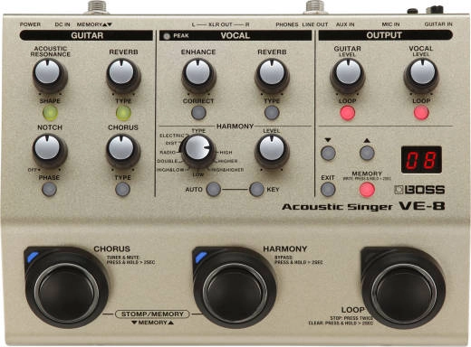 BOSS - VE-8 Acoustic Singer Vocal Processor