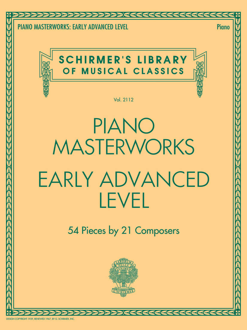 Piano Masterworks: Early Advanced Level - Piano - Book