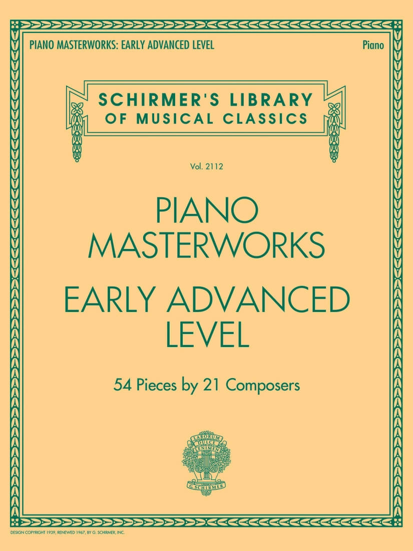 Piano Masterworks: Early Advanced Level - Piano - Book