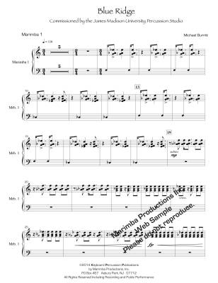 Blue Ridge - Burritt - Marimba Duet - Book