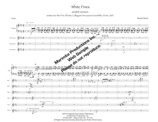 White Pines - Burritt - Marimba and Percussion Sextet