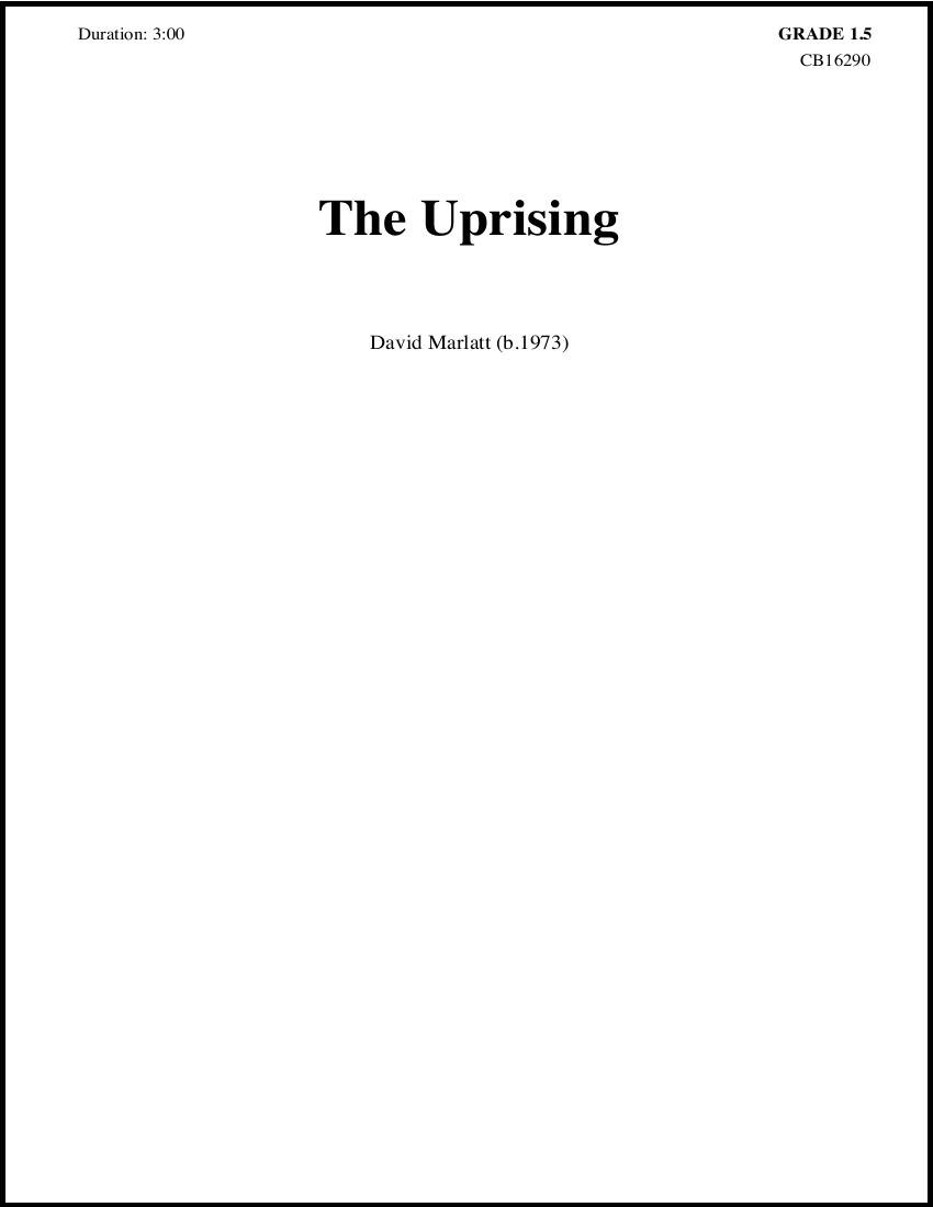 The Uprising - Marlatt - Concert Band - Gr. 1.5