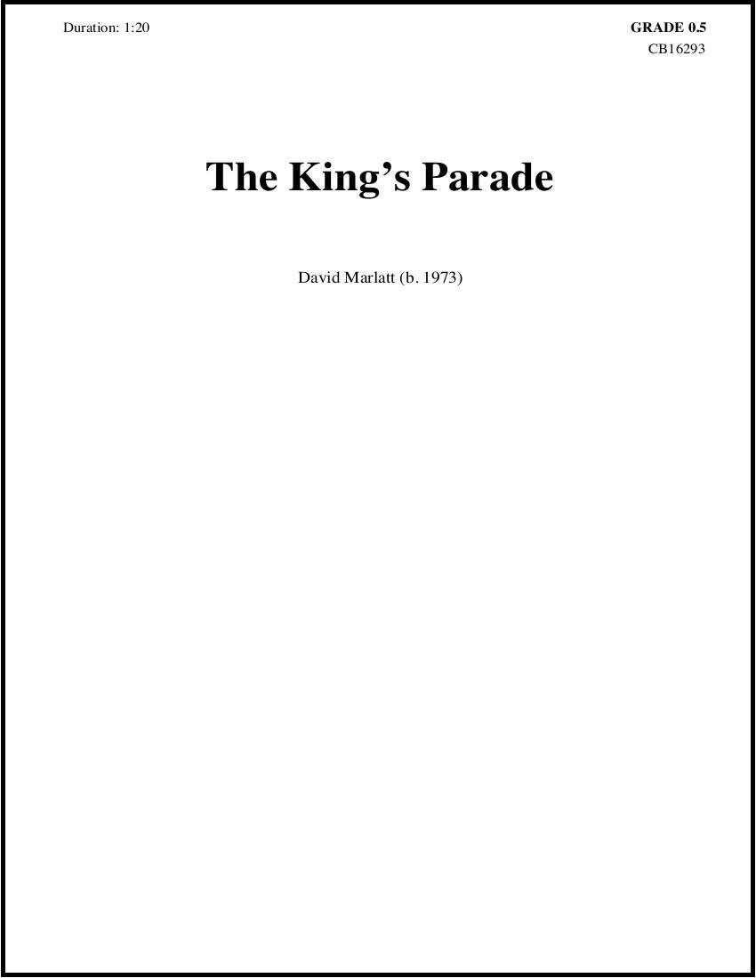 The King\'s Parade - Marlatt - Concert Band - Gr. 0.5