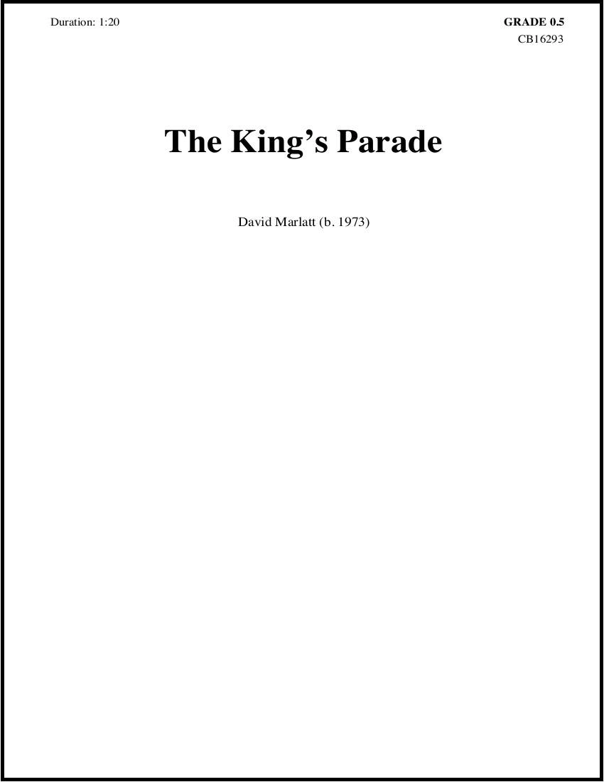 The King\'s Parade - Marlatt - Concert Band - Gr. 0.5