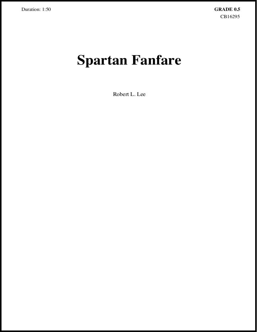 Spartan Fanfare - Lee - Concert Band - Gr. 0.5