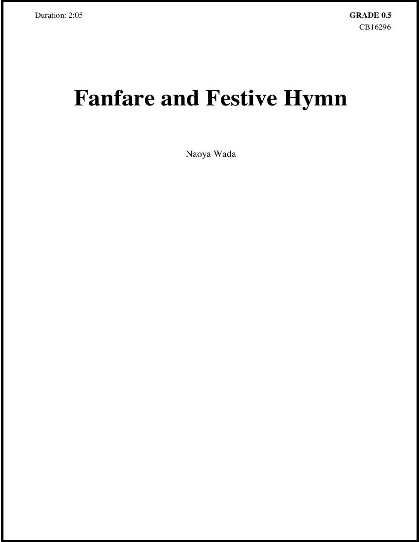 Fanfare and Festive Hymn - Wada - Concert Band - Gr. 0.5