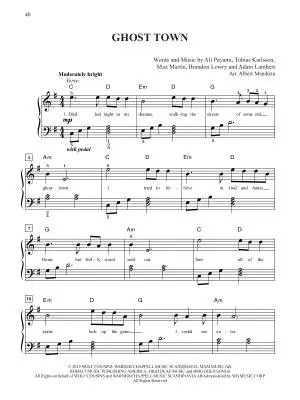 2016 Greatest Pop & Movie Hits - Mendoza - Big Note Piano - Book