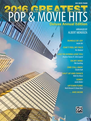 Alfred Publishing - 2016 Greatest Pop & Movie Hits - Mendoza - Big Note Piano - Book