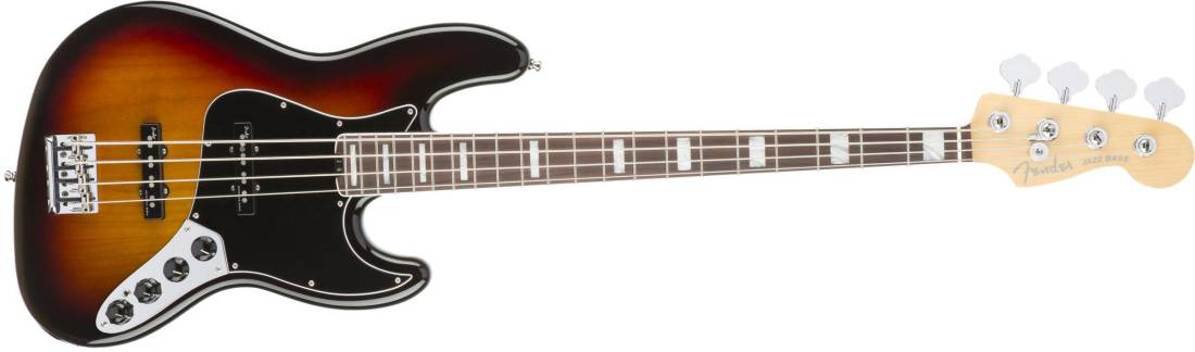 American Elite Jazz Bass, Rosewood Fingerboard, 3-Color Sunburst