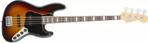 American Elite Jazz Bass, Rosewood Fingerboard, 3-Color Sunburst