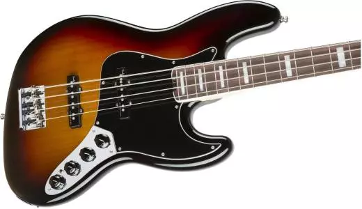 American Elite Jazz Bass, Rosewood Fingerboard, 3-Color Sunburst