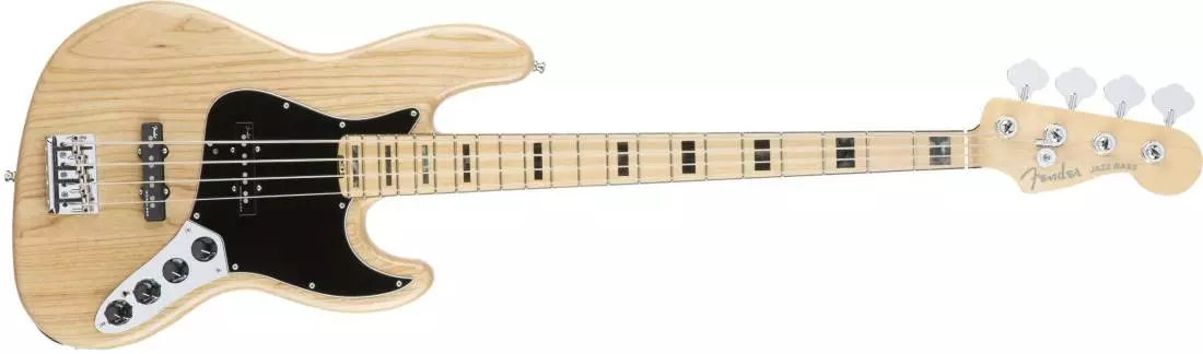 American Elite Jazz Bass Ash, Maple Fingerboard, Natural