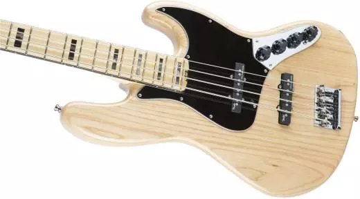 American Elite Jazz Bass Ash, Maple Fingerboard, Natural