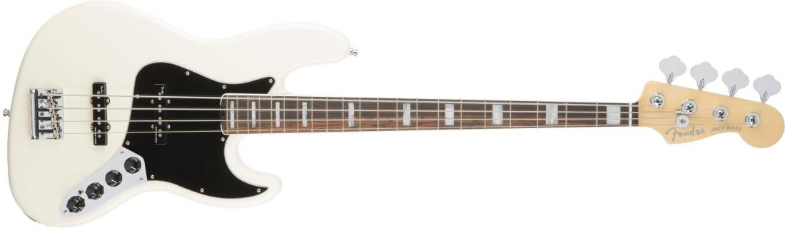 American Elite Jazz Bass, Rosewood Fingerboard, Olympic White