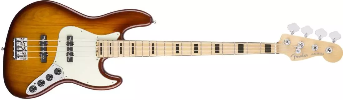 American Elite Jazz Bass Ash, Maple Fingerboard, Tobacco Sunburst