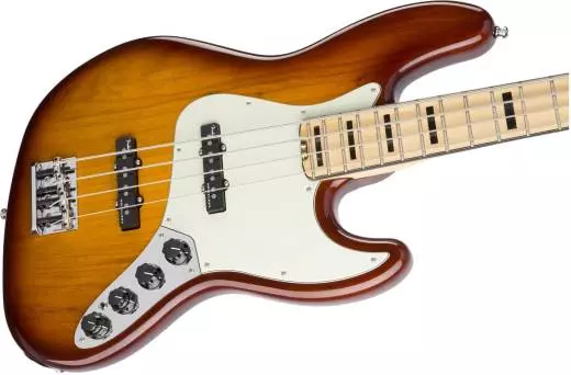 American Elite Jazz Bass Ash, Maple Fingerboard, Tobacco Sunburst