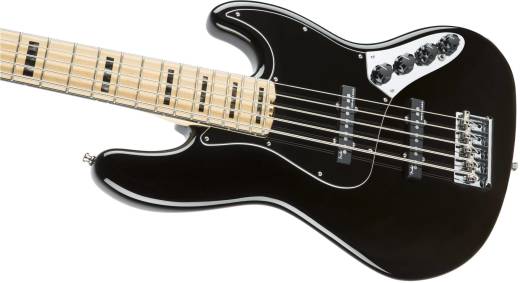 Fender American Elite Jazz Bass V, Maple Fingerboard, Black