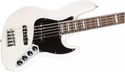 American Elite Jazz Bass V, Rosewood Fingerboard, Olympic White