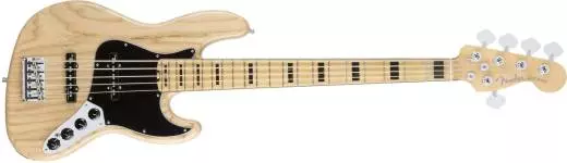 American Elite Jazz Bass V Ash, Maple Fingerboard, Natural