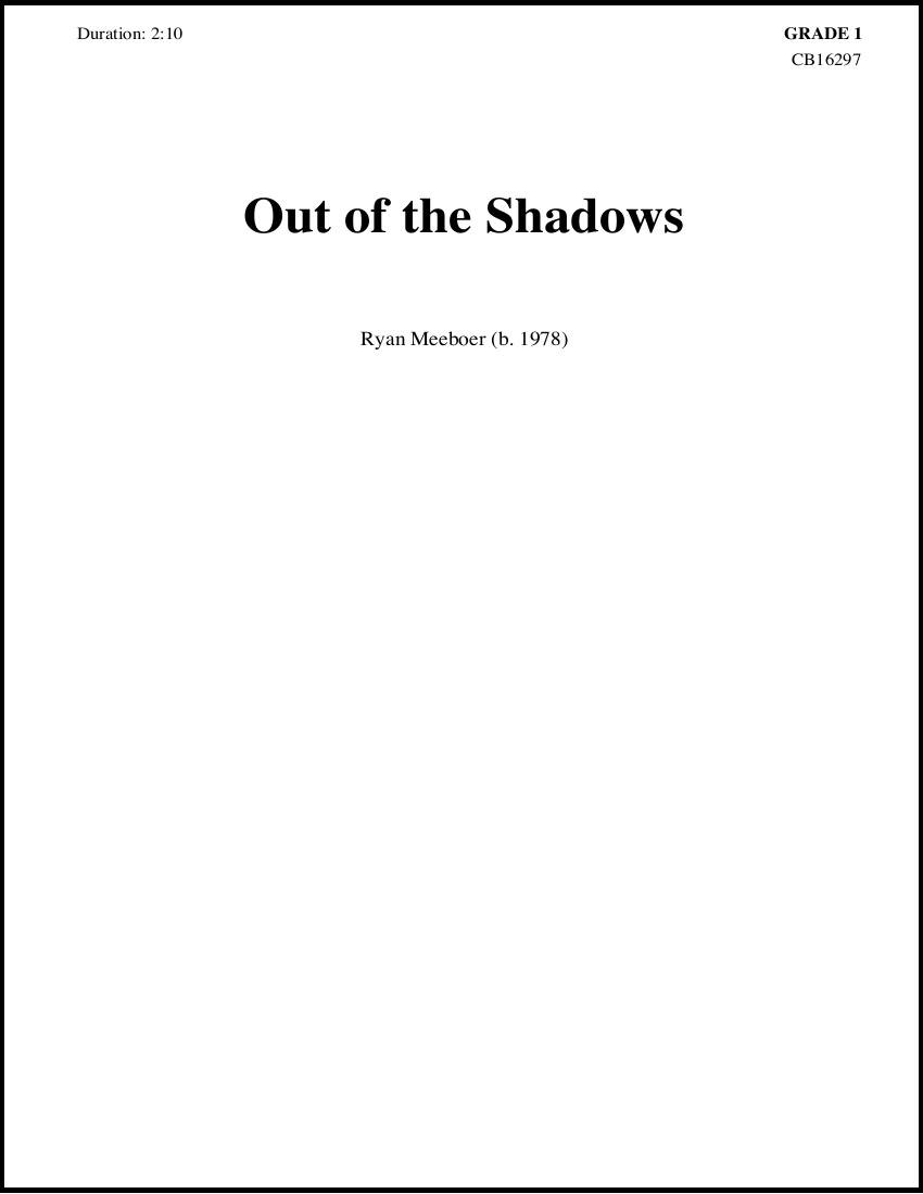 Out of the Shadows - Meeboer - Concert Band - Gr. 1