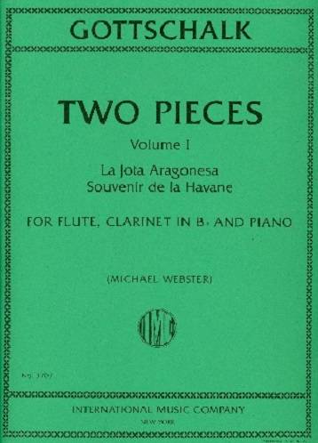 Two Pieces, Volume I - Gottschalk/Webster - Flute/Bb Clarinet/Piano - Parts Set