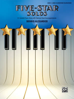 Alfred Publishing - Five-Star Solos, Book 1 - Alexander - Early Elementary/Elementary Piano - Book