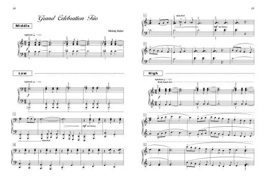 Grand Trios for Piano, Book 6 - Bober - Piano Trio (1 Piano, 6 Hands)