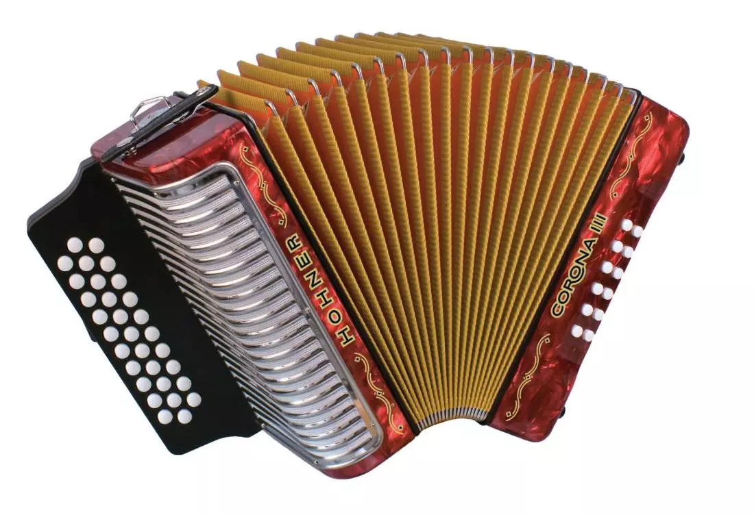 Corona III Diatonic Accordion A/D/G - Black