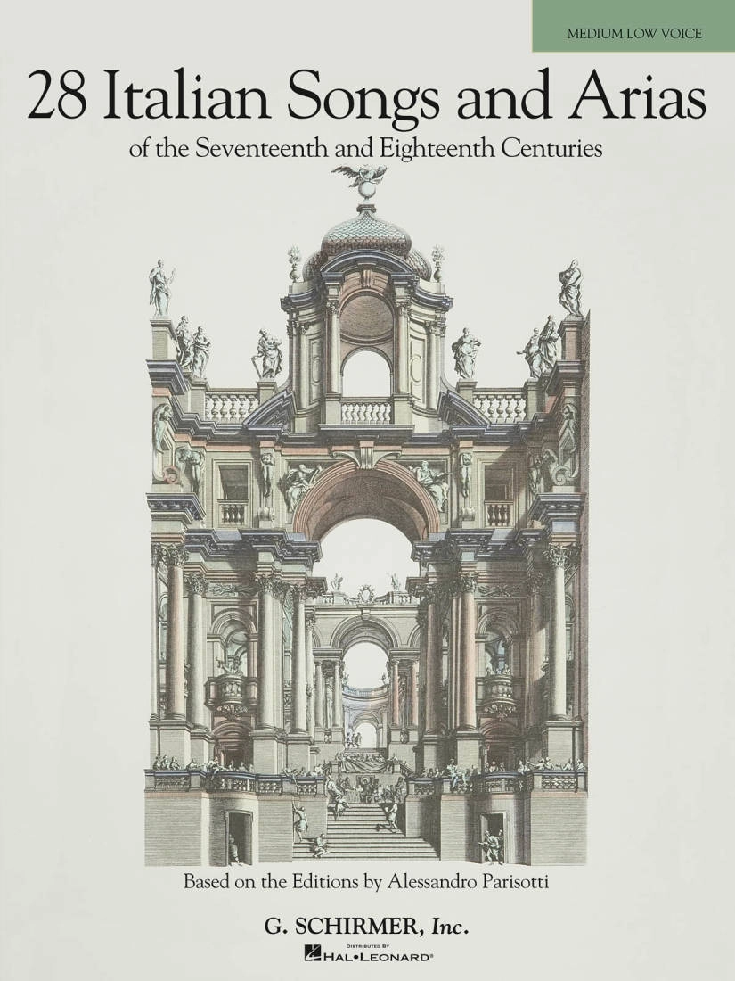 28 Italian Songs & Arias of the 17th & 18th Centuries - Parisotti - Medium Low Voice/Piano - Book