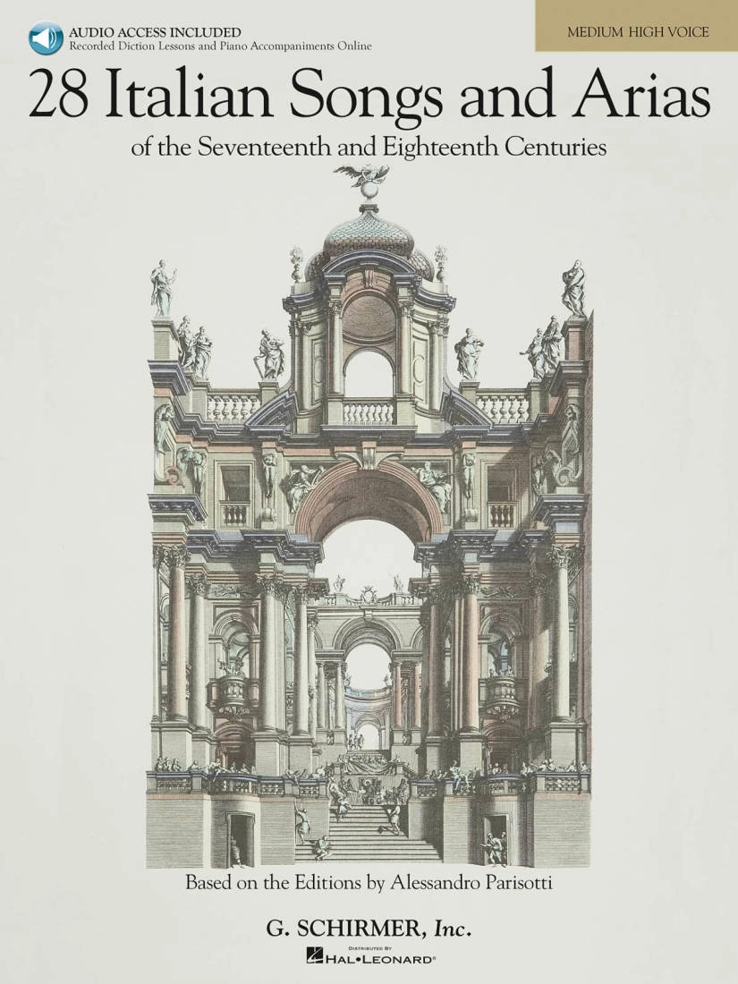 28 Italian Songs & Arias of the 17th & 18th Centuries - Parisotti - Medium High Voice/Piano - Book/Audio Online