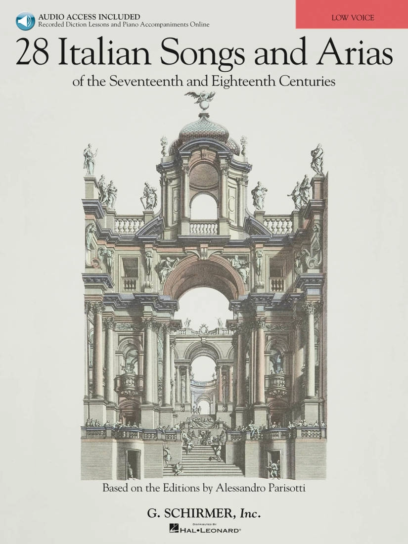 28 Italian Songs & Arias of the 17th & 18th Centuries - Parisotti - Low Voice/Piano - Book/Audio Online